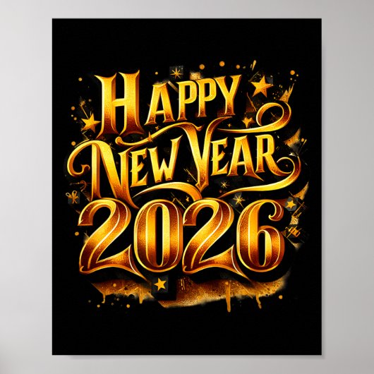 Poster Cheers To 2026 Happy New Year Party  (Devant)