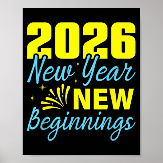 Poster Cheers To 2026 Happy New Year Party New Beginning  (Devant)