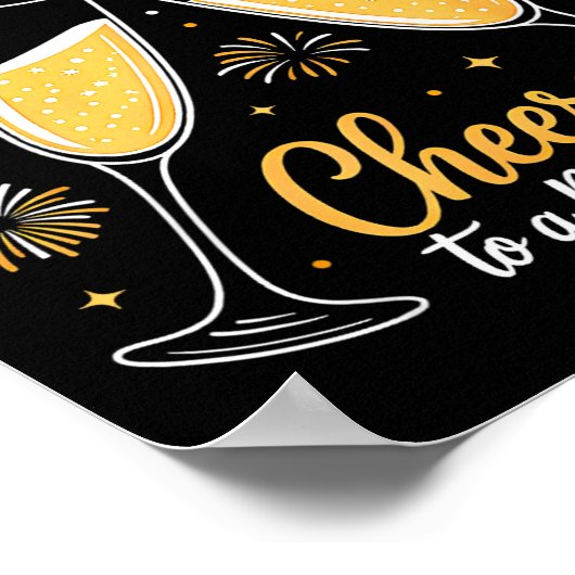 Poster Cheers To A New Year Eve Party Countdown Happy New (Coin)