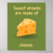 Poster Cheese Lover Cuisine Drôle Mur de nourriture (Devant)