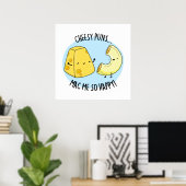 Poster Cheese Puns Mac Me So Happy Funny Mac n Cheese Pu (Bureau à domicile)