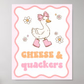 Poster Cheese & Quackers Silly Goose Table Sign (Devant)