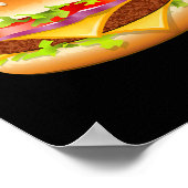 Poster Cheeseburger Hamburger Burger Drôle Nourriture Hal (Coin)