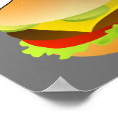 Poster Cheeseburgers Hamburger Santa Hat Correspondance d (Coin)