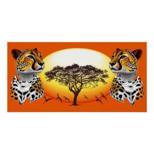 Poster Cheetah African Feline Wild Animal