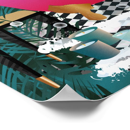 Poster Cheetah dans la baignoire, salle de bain animale a (Coin)