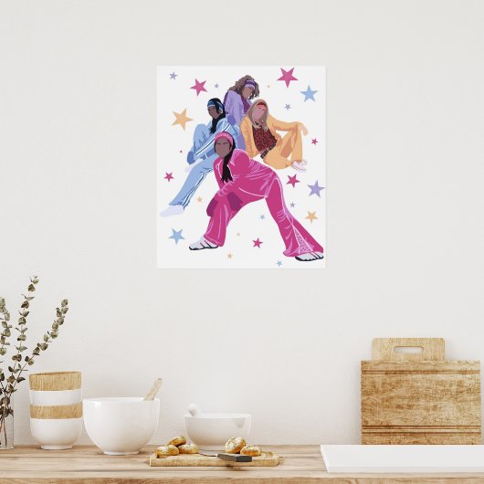 Poster Cheetah filles 2000s nostalgie raven symone (Cuisine)