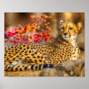 POSTER CHEETAH JUSTE CHILLIN