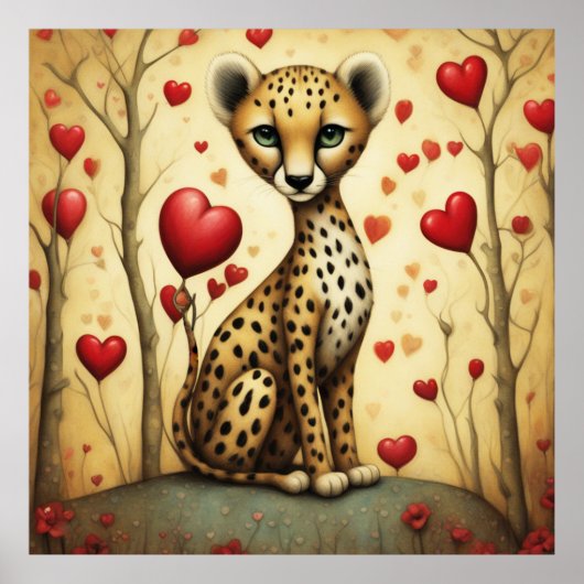 Poster Cheetah Love 3 (Devant)