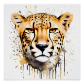 Poster Cheetah Portrait (Devant)