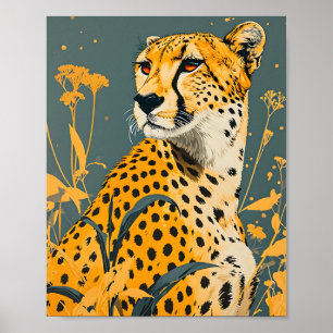 Poster Cheetah vintage