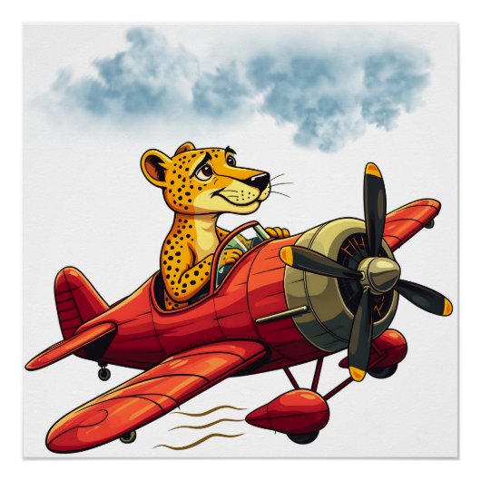 Poster Cheetah volant (Devant)