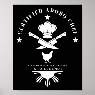 Poster Chef Adobo certifié Nouvelle déclaration graphique