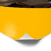 Poster Chef amérindien sur paysage sauvage coucher de sol (Coin)