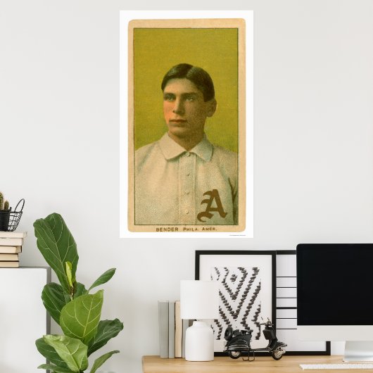 Poster Chef Bender Baseball 1909 (Bureau à domicile)