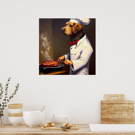 Poster Chef chien (Cuisine)
