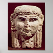 Poster Chef de la déesse Ishtar, d'Amman, Jordanie (Devant)