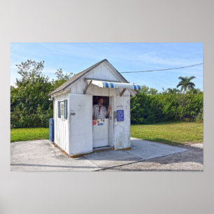 Poster Chef de la poste Don à Ochopee, Floride