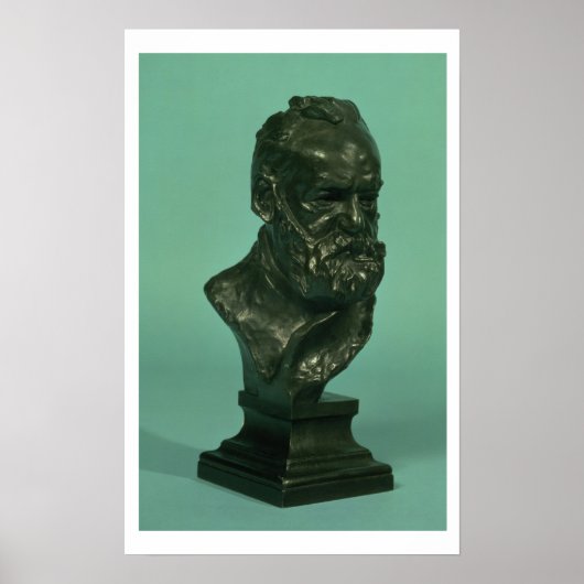 Poster Chef de portrait de Victor Hugo (1802-1885) (bronz (Devant)