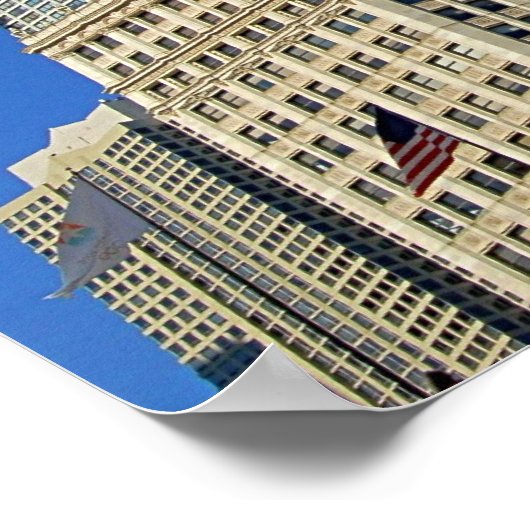 Poster Chef-D'Oeuvre Art Déco, Bâtiment Wrigley (Coin)