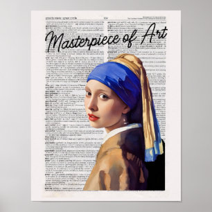 Poster Chef-d'oeuvre d'Art Girl avec oreille perle