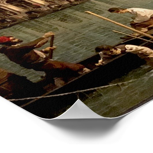 Poster Chef-d'oeuvre de Canaletto - Vue sur San Marco Ven (Coin)