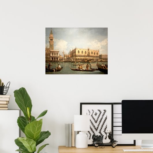 Poster Chef-d'oeuvre de Canaletto - Vue sur San Marco Ven (Bureau à domicile)