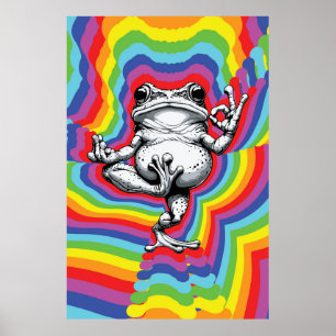 Poster Chef-d'œuvre de Grenouille Zen