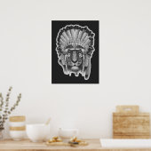 Poster Chef du tigre amérindien (Cuisine)