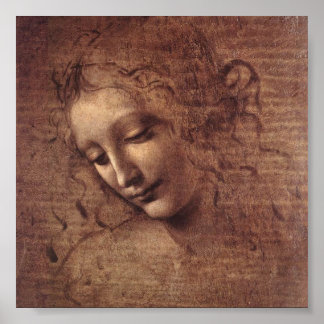 Poster Chef d'une jeune femme aux cheveux cousus (Leda)