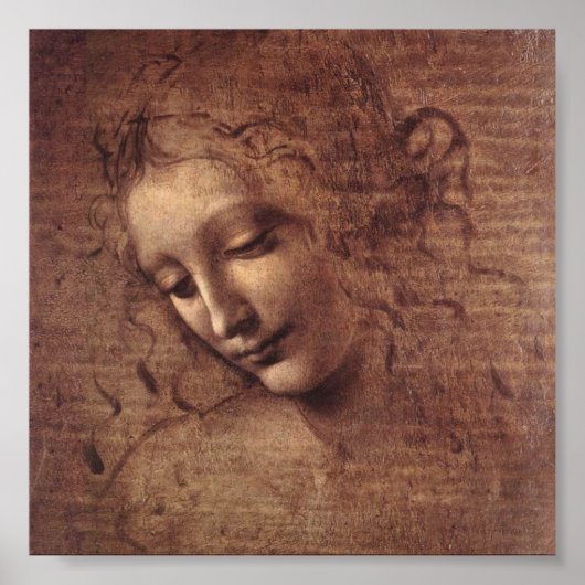 Poster Chef d'une jeune femme aux cheveux cousus (Leda) (Devant)