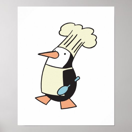 Poster chef idiot pingouin (Devant)