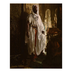 Poster Chef maure Art africain Peinture Portrait