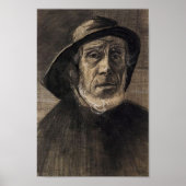 Poster Chef pêcheur, Beard Sou'wester, Vincent van Gogh (Devant)