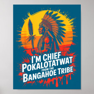 Poster Chef pokalotatwat de la tribu indigène autochtone