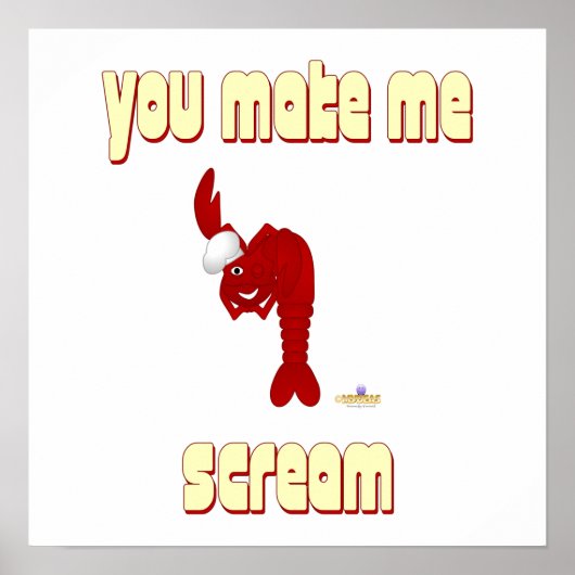 Poster Chef Rouge Homard Vous Me Faites Crier (Devant)