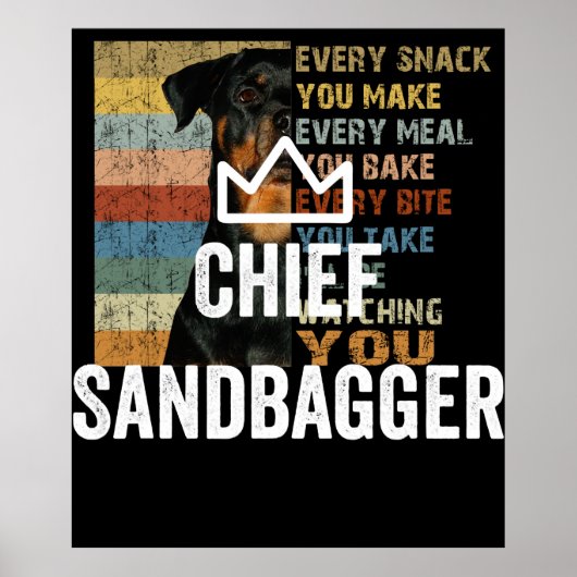 Poster Chef Sandbagger Golf mème Bjj Chess Sandbag (Devant)