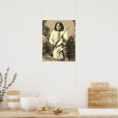 Poster Chef Sepia Geronimo Pop Art (Cuisine)