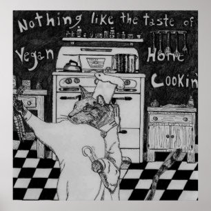 Poster Chef végétalien Maurice