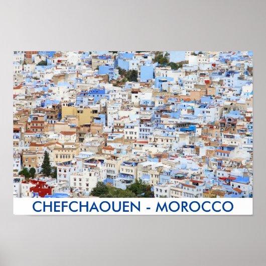Poster Chefchaouen, Maroc (Devant)