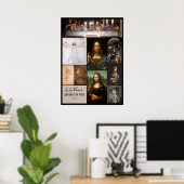 Poster Chefs-d'oeuvre de Léonard de Vinci (Bureau à domicile)