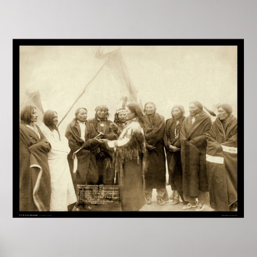 Poster Chefs indiens avec le général Miles SD 1891 (Devant)