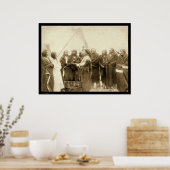 Poster Chefs indiens avec le général Miles SD 1891 (Cuisine)