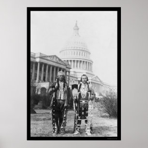 Poster Chefs indiens de Yakama devant le capitol 1927