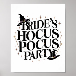 Poster Chelorette du parti Hocus Pocus de la mariée Hallo