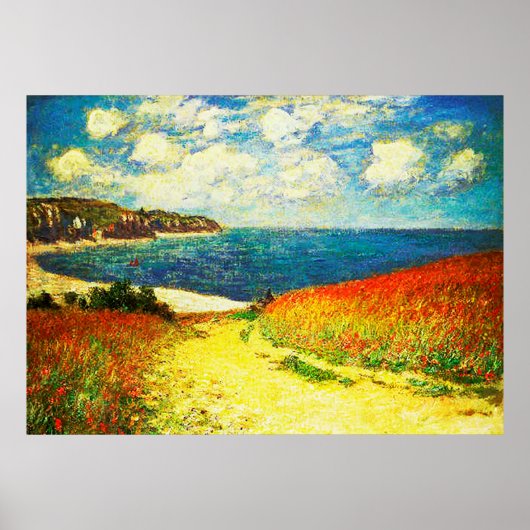 Poster Chemin à travers le maïs à Pourville, 1882 (Devant)