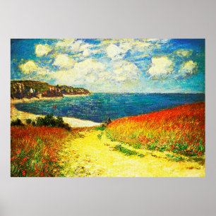 Poster Chemin à travers le maïs chez Pourville, 1882