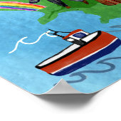 Poster Chemin côtier de Fife NEUK EST Carte illustrée (Coin)