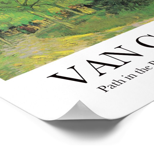 Poster Chemin dans le Parc d'Arles avec Marcheurs par Van (Coin)