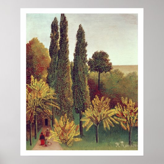 Poster Chemin dans le parc des Buttes Chaumont, Paris, 19 (Devant)